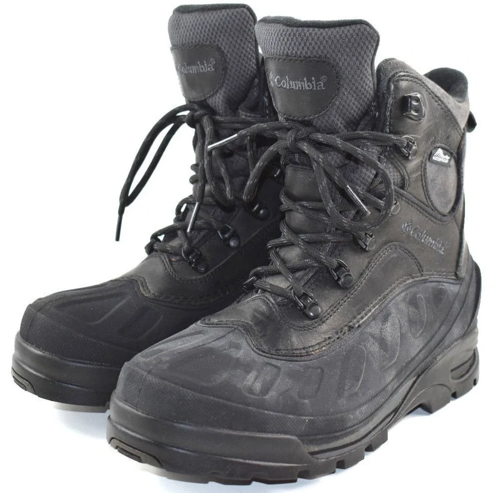 Columbia Buga Xcellerator Men's Size 7‎  Black Leather Waterproof Outdoor Boots